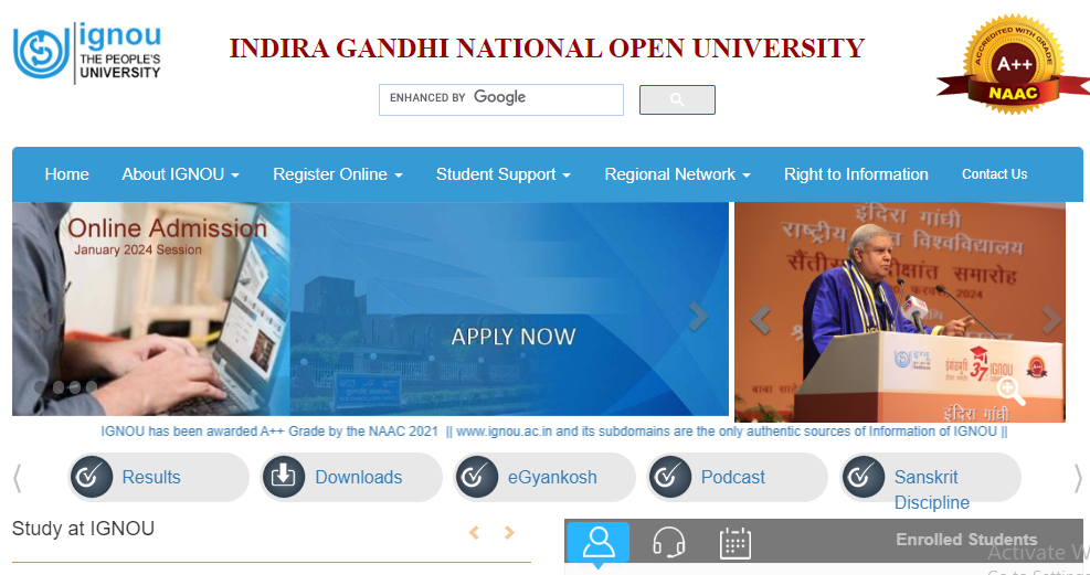 IGNOU Re-Registration 2024