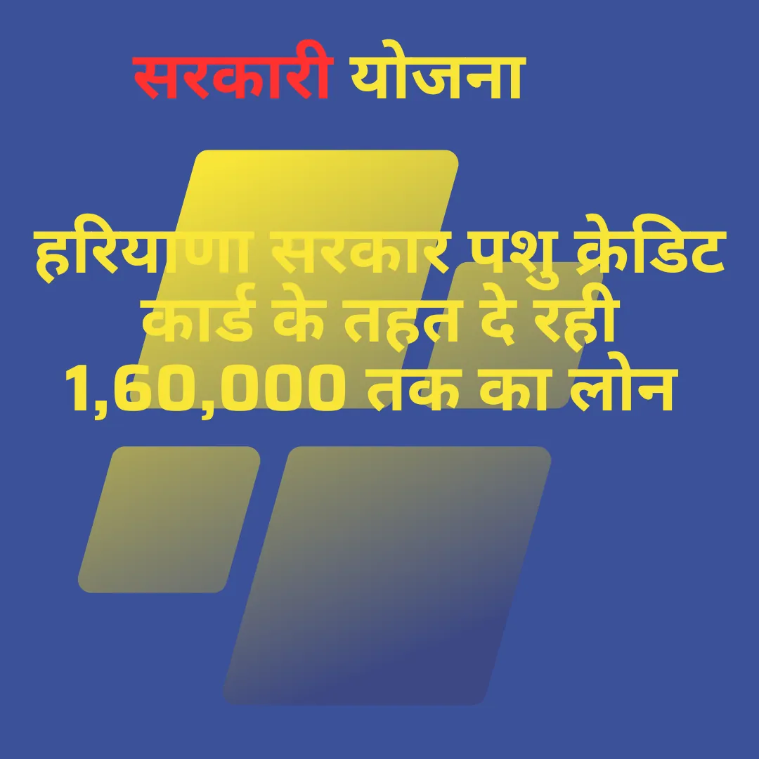 Haryana Pashu Kisan Credit Card Loan Scheme
