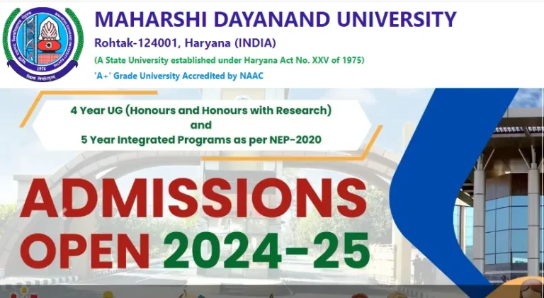 MDU University PG Course Admission 2024