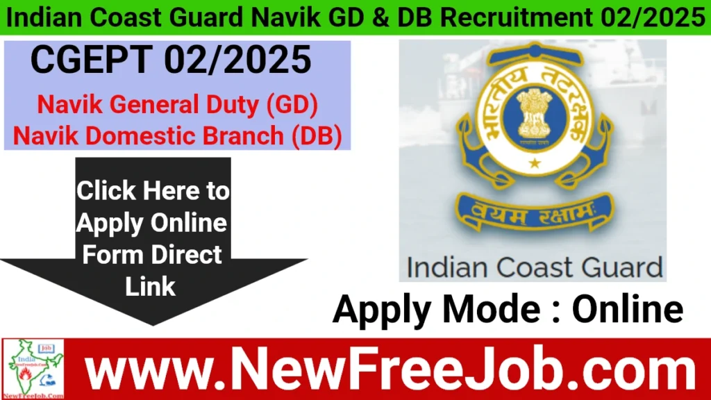 Coast Guard Navik GD DB Recruitment 2025