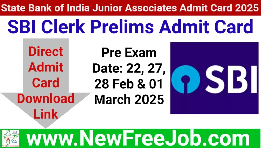 SBI Clerk Prelims Exam Admit Card