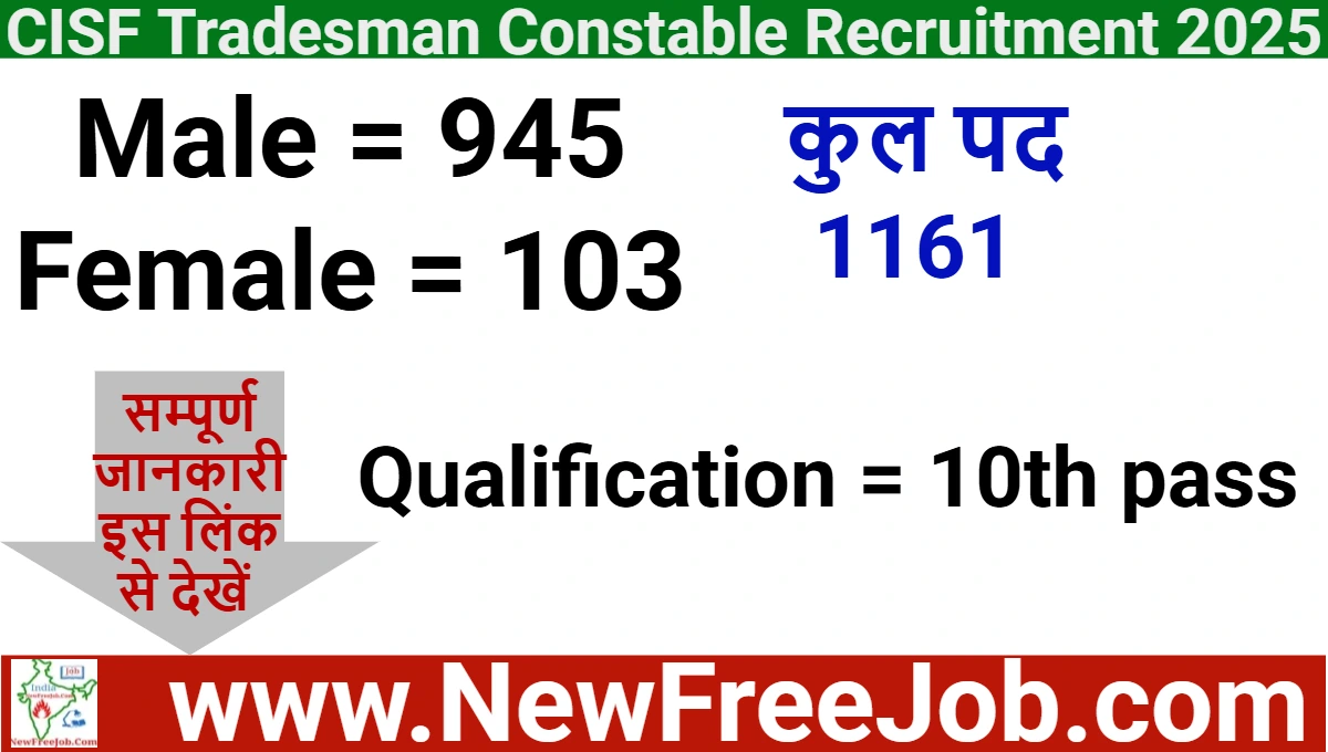 CISF Tradesman Constable recruitment