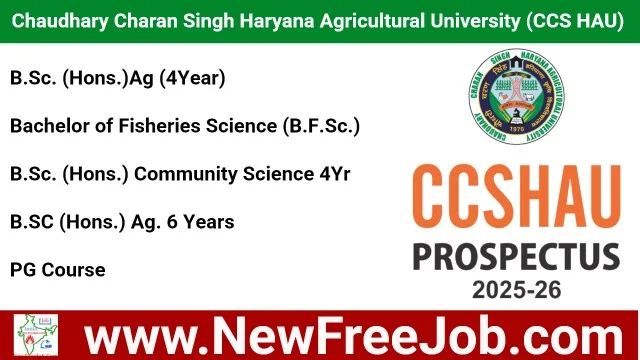 CCS HAU Hisar Admission Prospectus 2025