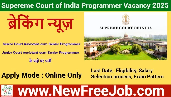 SCI Programmer Vacancy 2025 Salary, Syllabus & Direct Apply Link