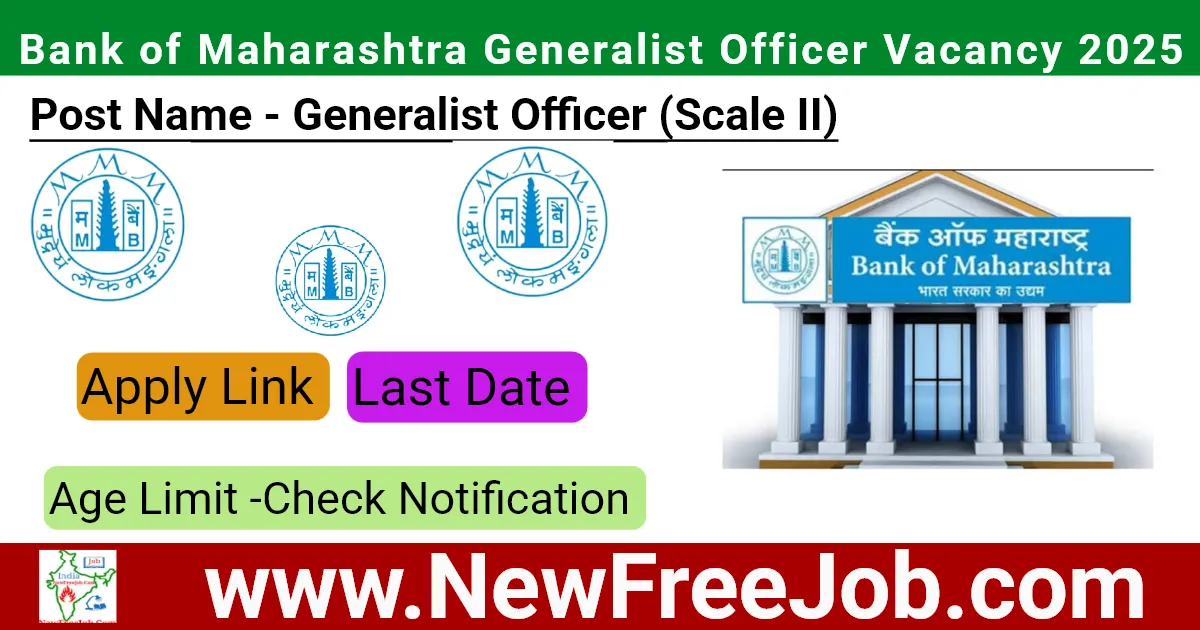 Bank of Maharashtra Generalist Officer Vacancy 2025