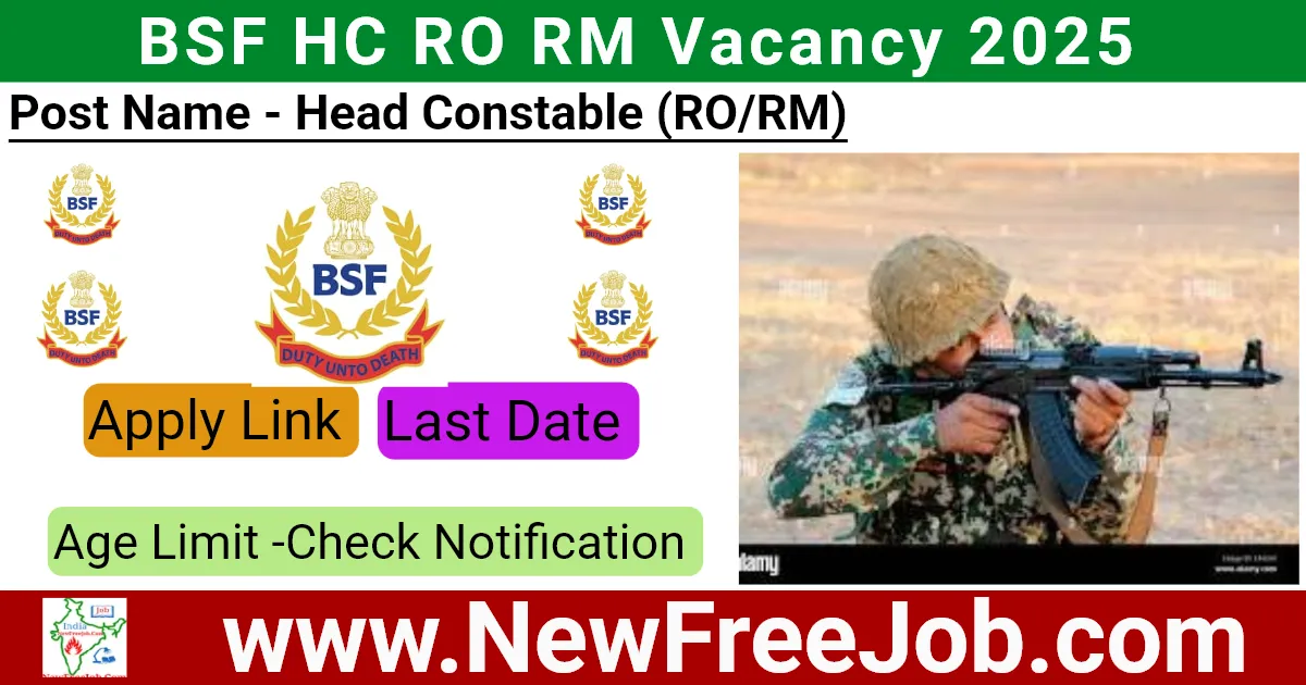 BSF HC RO RM Vacancy 2025