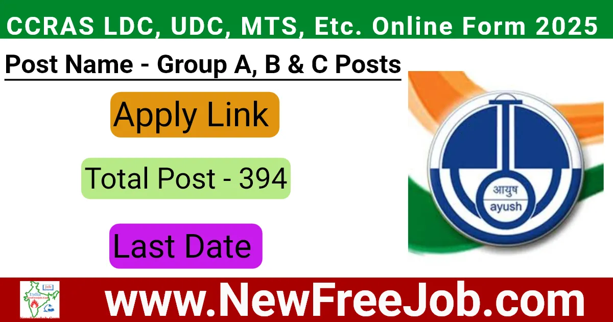CCRAS LDC, UDC, MTS, Etc. Online Form 2025