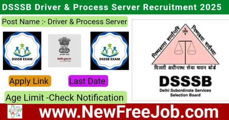 DSSSB Driver & Process Server Recruitment 2025