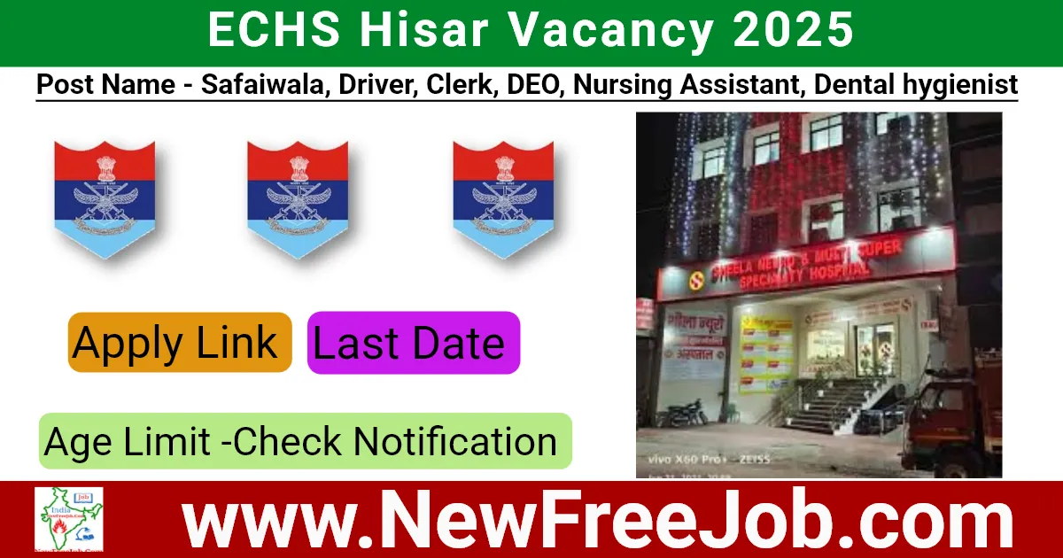 ECHS Hisar Vacancy 2025