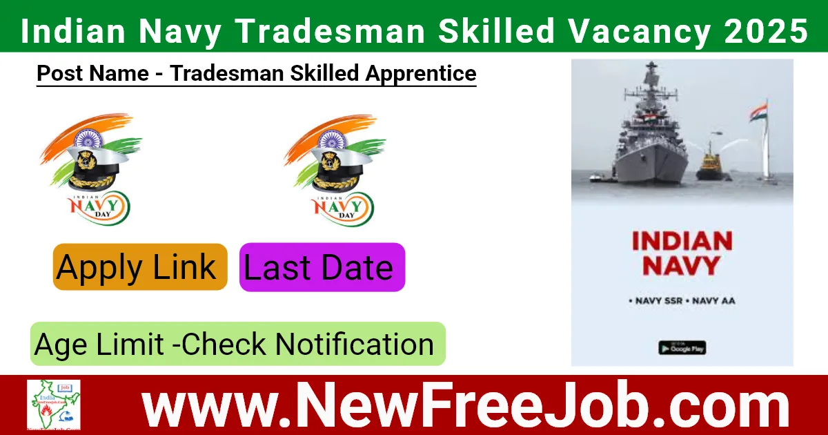 Indian Navy Tradesman Skilled Vacancy 2025