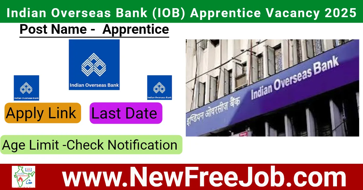 Indian Overseas Bank (IOB) Apprentice Vacancy 2025