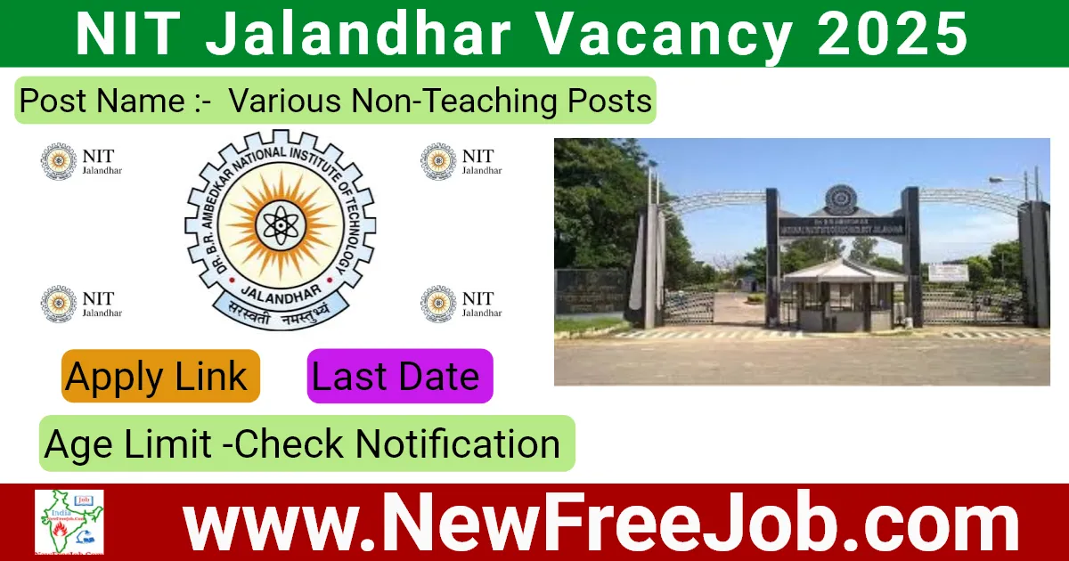 NIT Jalandhar Vacancy 2025
