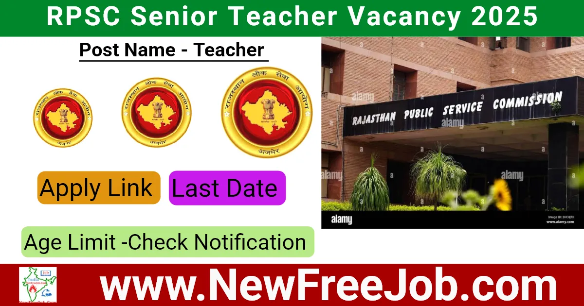 RPSC Senior Teacher Vacancy 2025