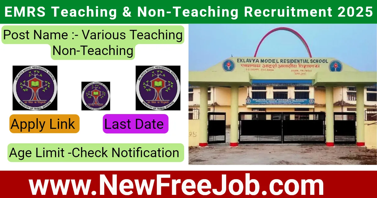 EMRS Teaching & Non-Teaching Recruitment 2025