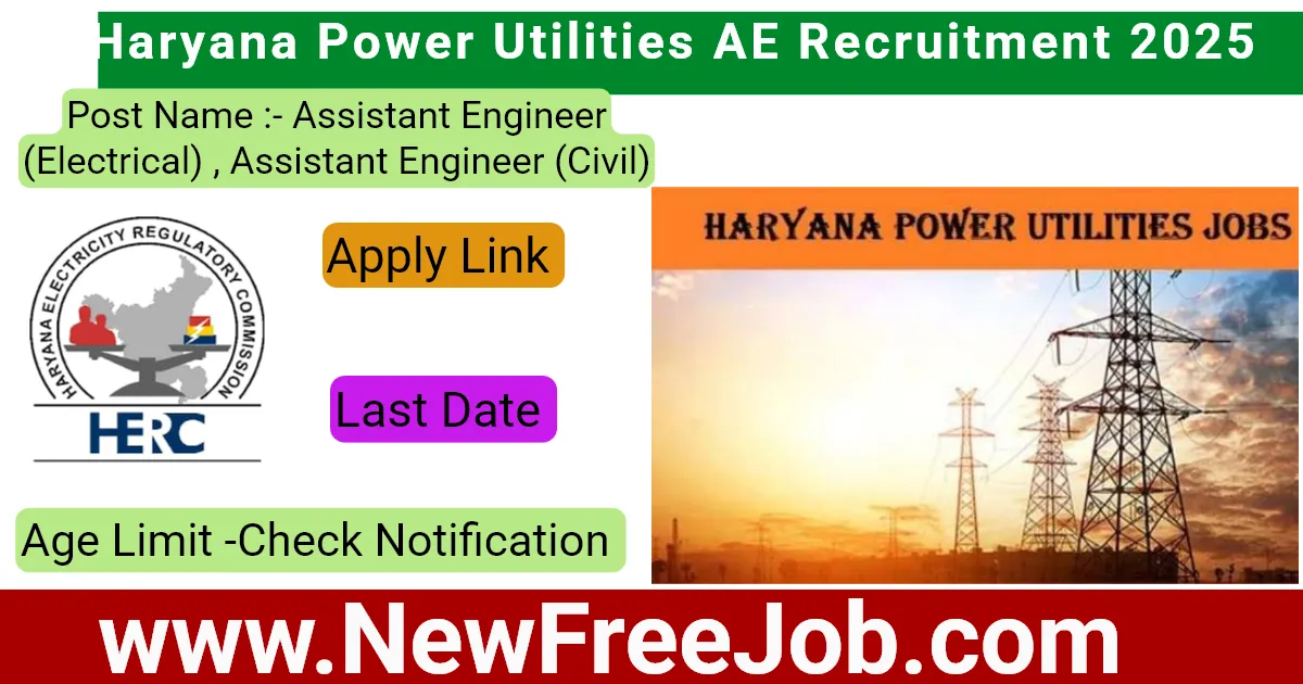 Haryana Power Utilities AE Recruitment 2025