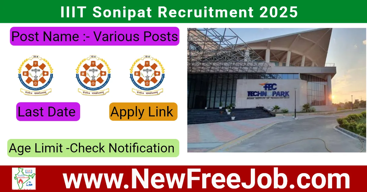 IIIT Sonipat Recruitment 2025