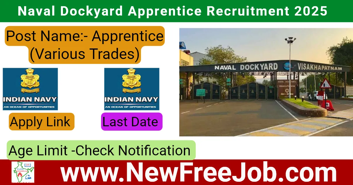Naval Dockyard Apprentice Recruitment 2025
