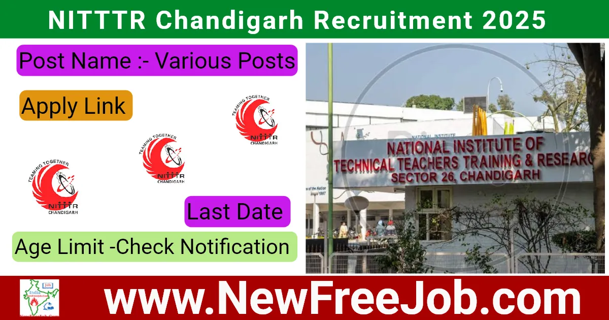 NITTTR Chandigarh Recruitment 2025