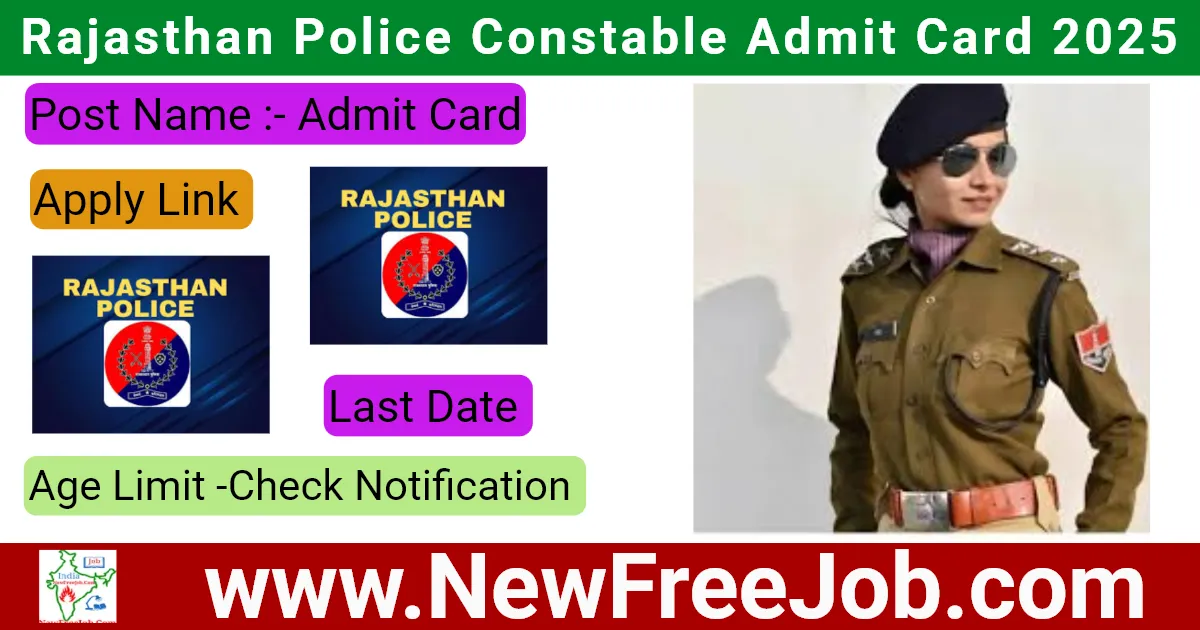 Rajasthan Police Constable Admit Card 2025